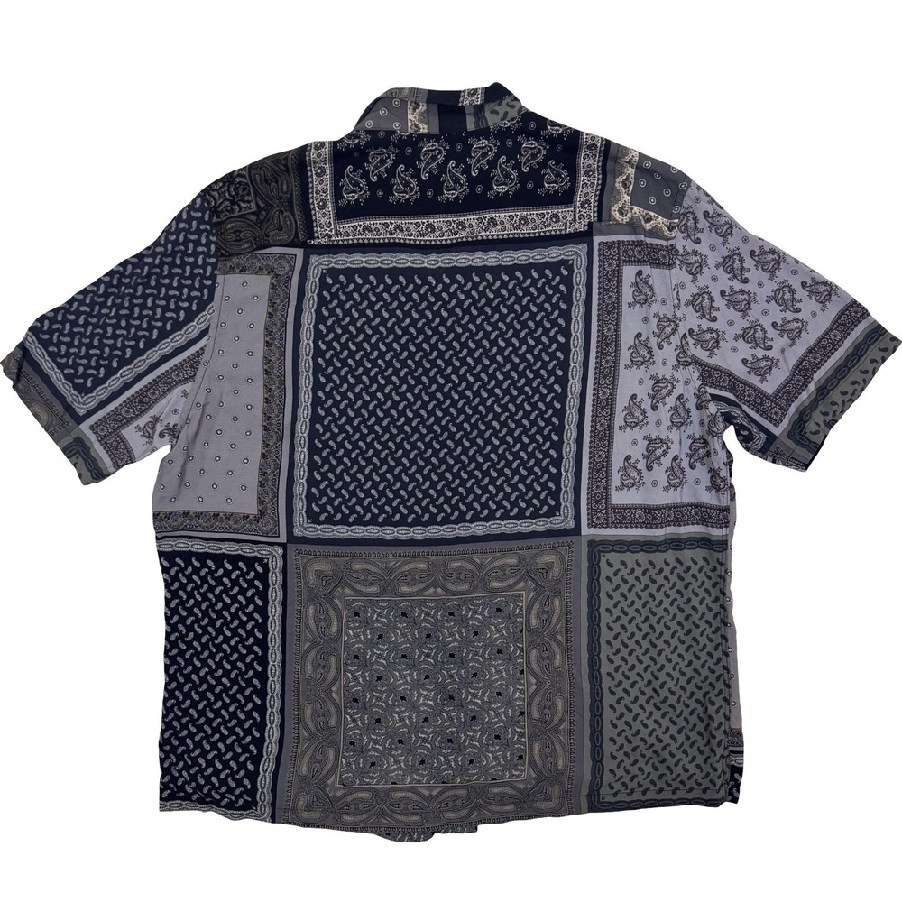 All Saints Paisley Bandana Yacutan Mens Short Sleeved Shirt Size XL NWT - Picture 6 of 6